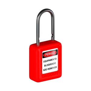 Cadeado Plastico Nr10 Haste Aco Inox 1 Chave  25.4mm Tagout