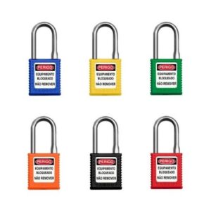 Cadeado Plastico  Haste Aluminio 01 Chave 38x6.3mm Tagout