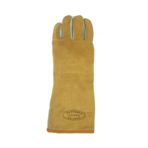 Luva PALMA Vaqueta DORSO E Punho COURO IGNOGUGADO 10 CM Ref 2131 Ca 29400 Suprema