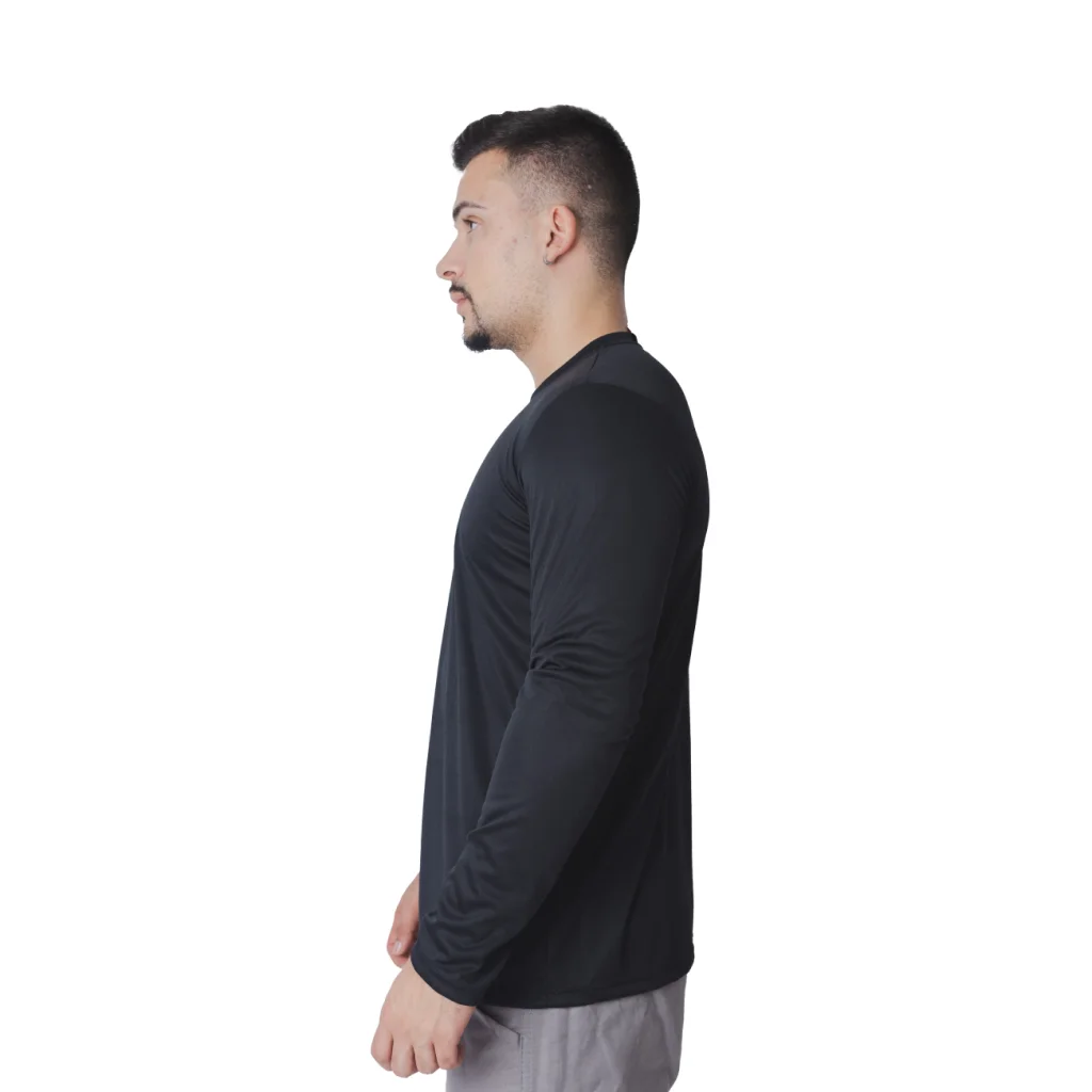 CAMISETA UV 50 POLIESTER PRETO MAICOL - Imagem 3