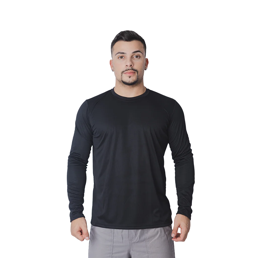 CAMISETA UV 50 POLIESTER PRETO MAICOL